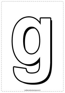 Lettera-g-minuscolo-grande-stampare-colorare-ritagliare-ARIAL