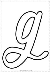 Lettera-G-minuscole-stampare-CORSIVA
