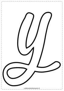 Lettera-Y-minuscole-stampare-CORSIVA