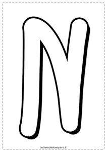 Lettera-N-grande-da-stampare-colorare-ritagliare