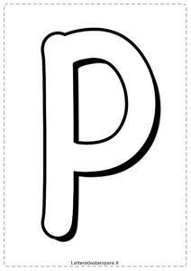 Lettera-P-grande-da-stampare-colorare-ritagliare