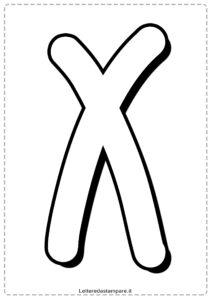 Lettera-X-grande-da-stampare-colorare-ritagliare