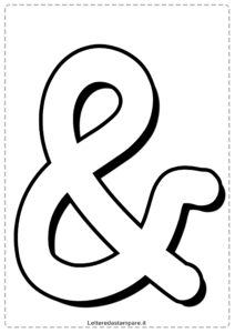 Simbolo-&-grande-da-stampare-colorare-ritagliare