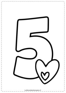 5-Numeri-con-cuore-stampare