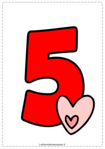 5-Numeri-con-cuore-stampare-rosso